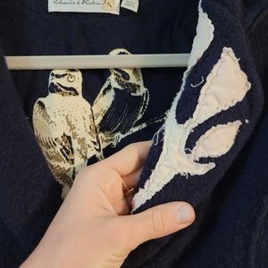 Charlie & Robin cropped blazer with front lapel design